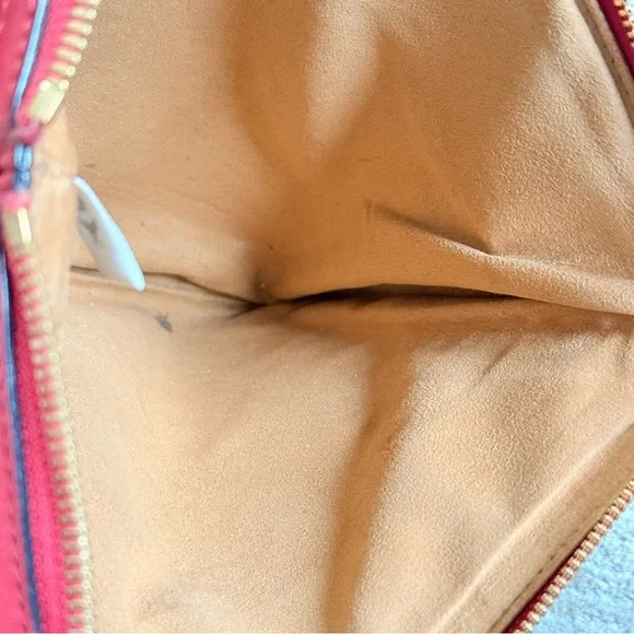 Mcm Red Visetos Coated Canvas Liz Pouch Shoulder Bag - Picture 8 of 13